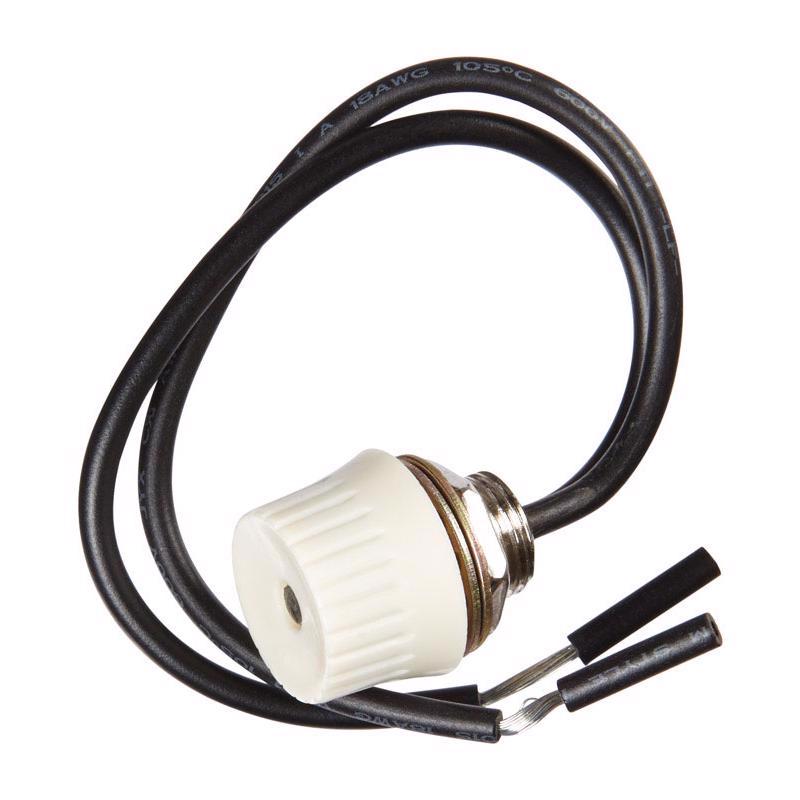 Interruptor giratorio de encendido para electrodomésticos de 3 amperios y polo único Jandorf, blanco, 1 ud.