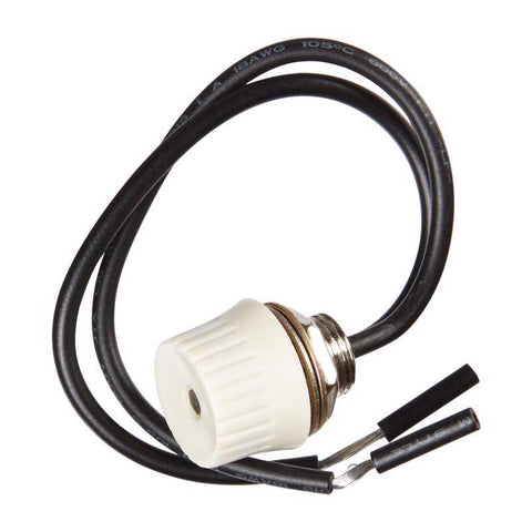 Interruptor giratorio de encendido para electrodomésticos de 3 amperios y polo único Jandorf, blanco, 1 ud.