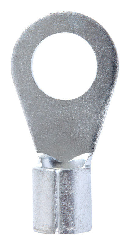 Jandorf 4 Ga. Uninsulated Wire Ring Terminal Silver 2 pk