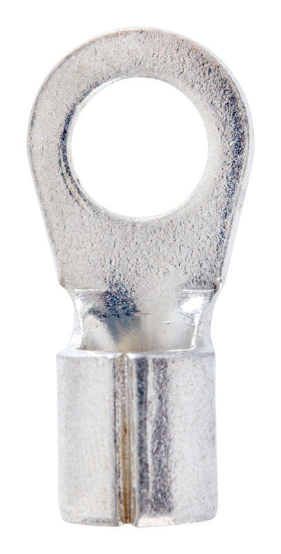 Jandorf 4 Ga. Uninsulated Wire Ring Terminal Silver 2 pk