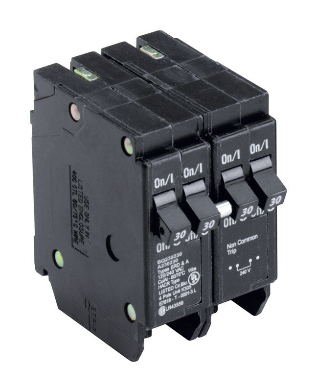 Interruptor automático enchufable de 4 polos Eaton de 30/30 amperios