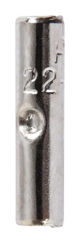 Terminal de cable aislada tipo empalme Jandorf 22-18 AWG, plateada, paquete de 5