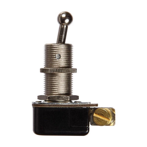 Interruptor de encendido para electrodomésticos Jandorf de 6 amperios, polo simple, palanca de bola, negro/plata, 1 ud.
