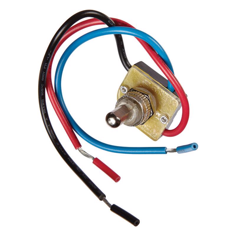 Interruptor de electrodoméstico Jandorf de 6 amperios, simple polo o de 3 vías, con botón pulsador, gris, 1 unidad