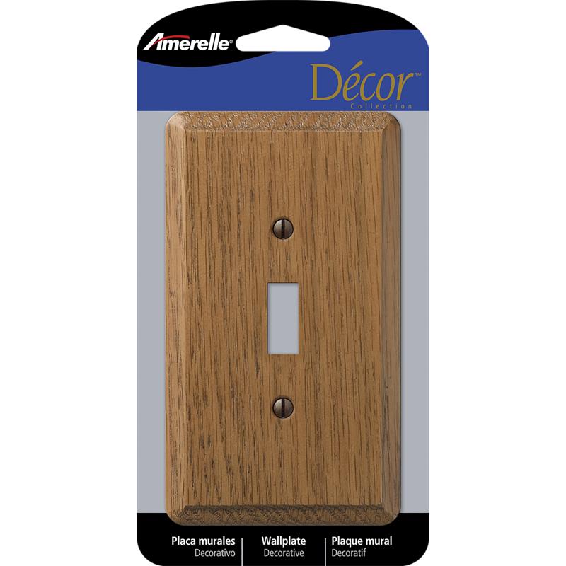 Amerelle Contemporánea Marrón Medio Placa de Pared de Palanca de Madera de Roble 1 gang 1 paquete