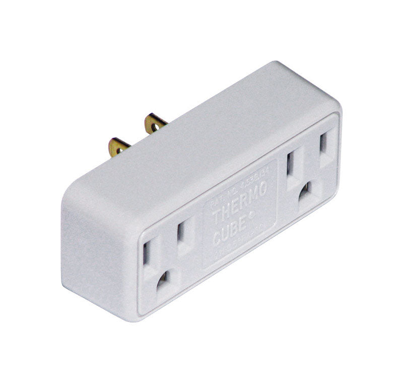 Thermocube No polarizado, 2 tomas, toma con control termostático, 1 ud.