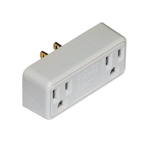 Thermocube Polarized 2 outlets Thermostatically Controlled Outlet 1 pk