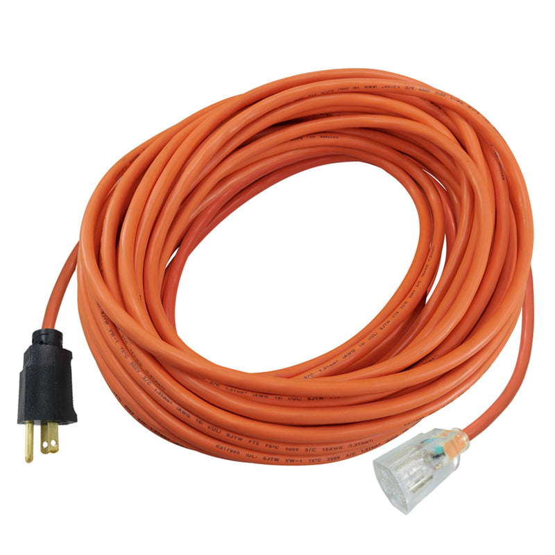 Projex Cable de extensión naranja de 100 pies para interiores o exteriores 14/3 SJTW