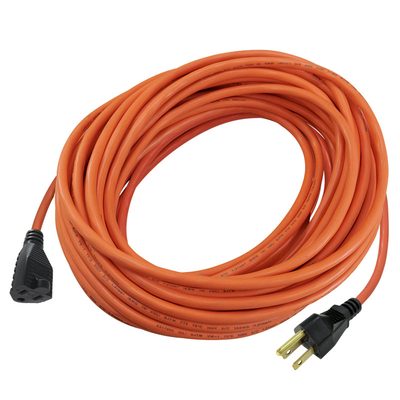 Projex Cable de extensión naranja de 100 pies para interiores o exteriores 16/3 SJTW