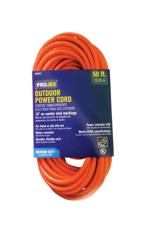 Cable de extensión naranja Projex Outdoor de 50 pies, 14/3 SJTW