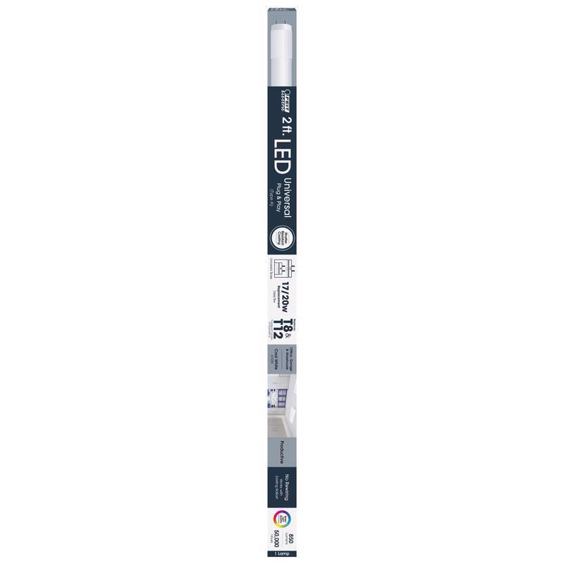 Feit Linear T8 G13 (Medium Bi-Pin) LED Bulb Cool White 20 Watt Equivalence 1 pk (Pack of 6)