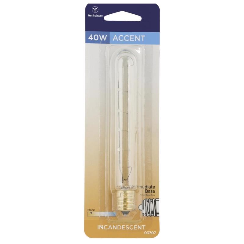 Westinghouse 40 W T6.5 Tubular Incandescent Bulb E17 (Intermediate) White 1 pk (Pack of 6)