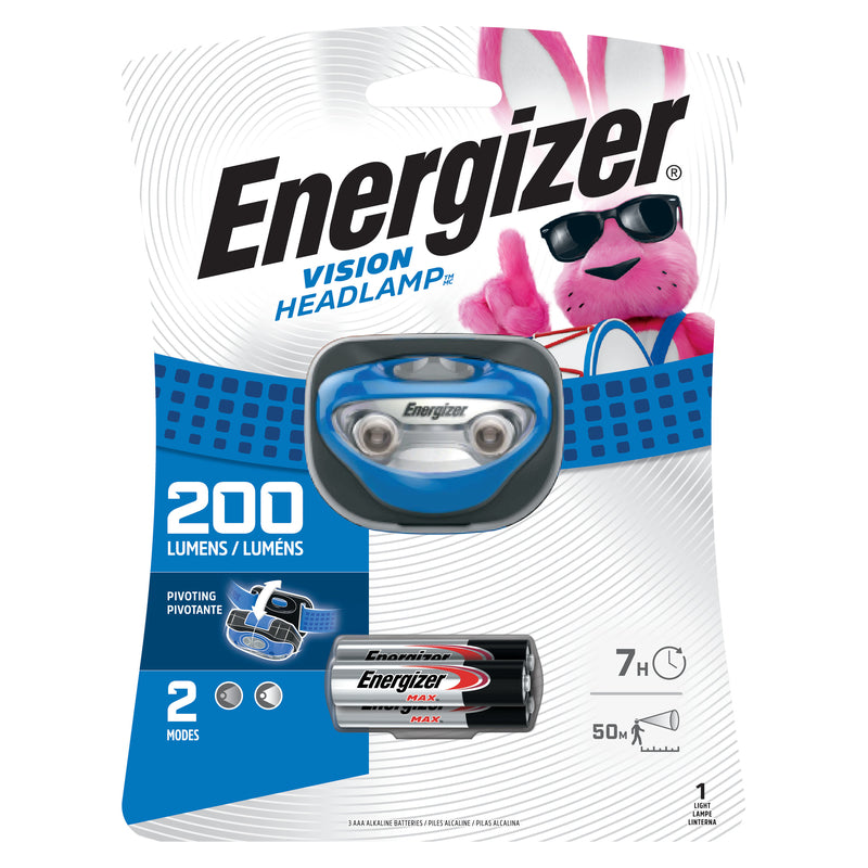 Linterna frontal Energizer Vision de 200 lm con LED azul y pilas AAA