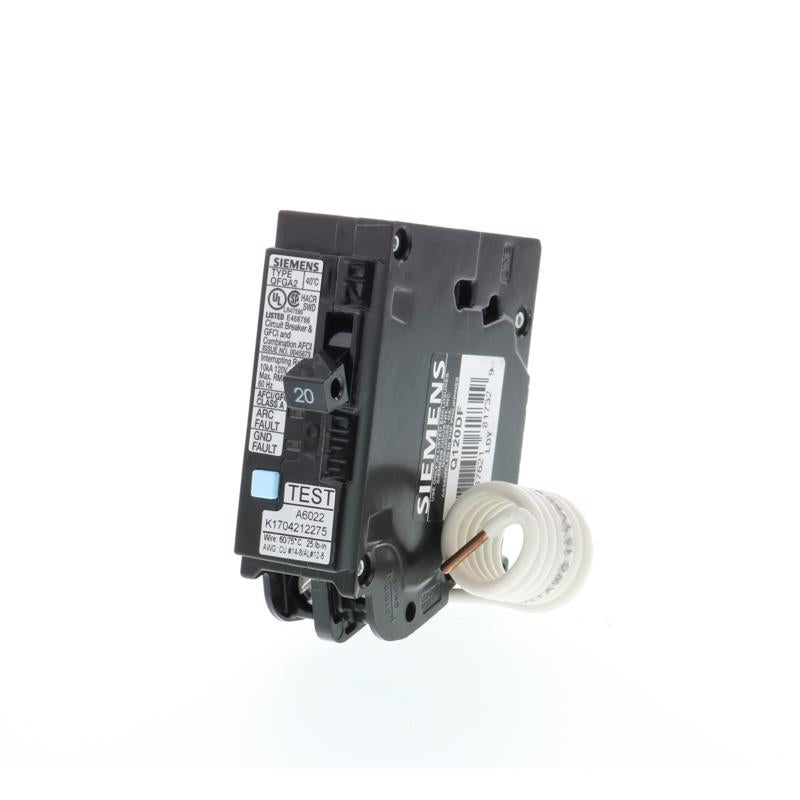 Siemens 20 amps Dual Function Single Pole Circuit Breaker