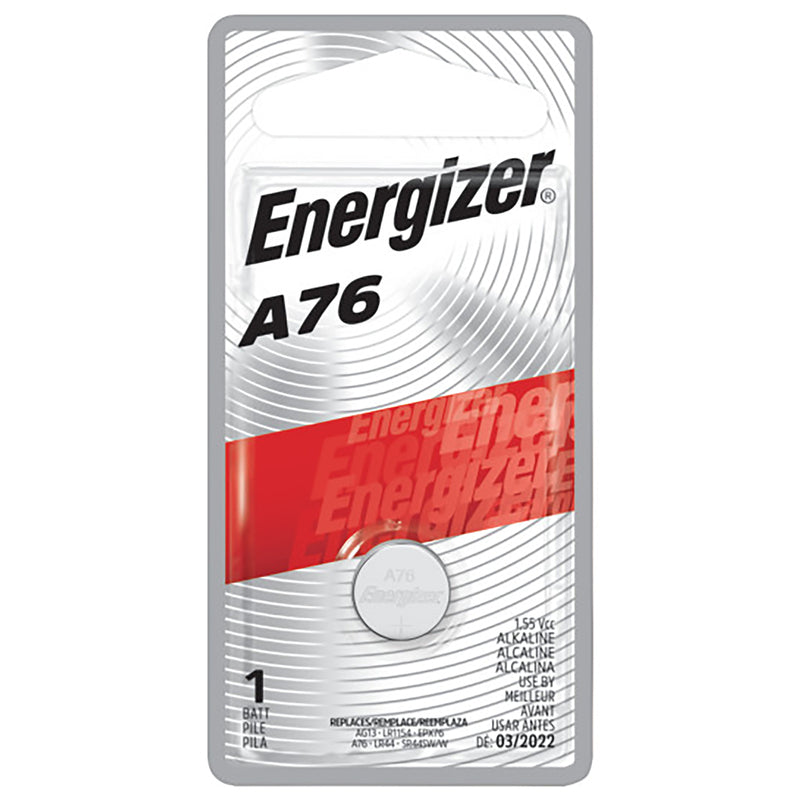 Energizer Alkaline A76 1.5 V 150 mAh Button Cell Battery 1 pk (Pack of 6)