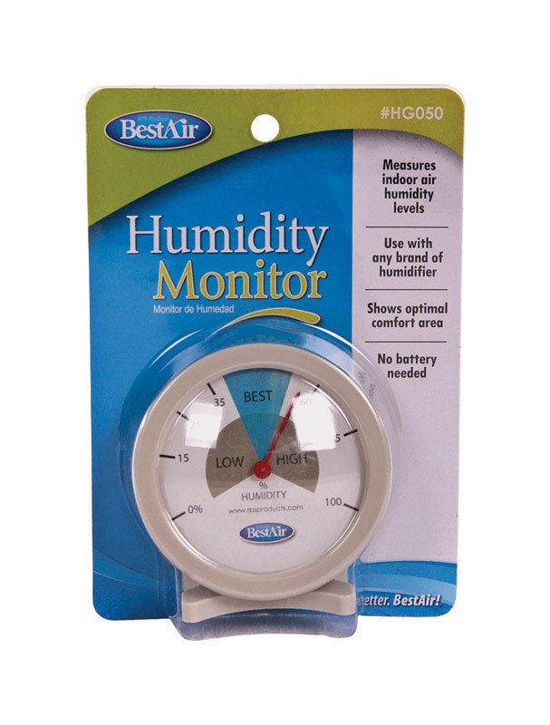BestAir Analog Humidity Monitor 1 pk (Pack of 4)
