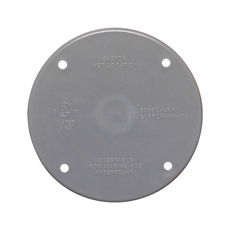 Tapa plana redonda de plástico de 4,29 pulg. de alto x 4,29 pulg. de ancho Sigma Engineered Solutions