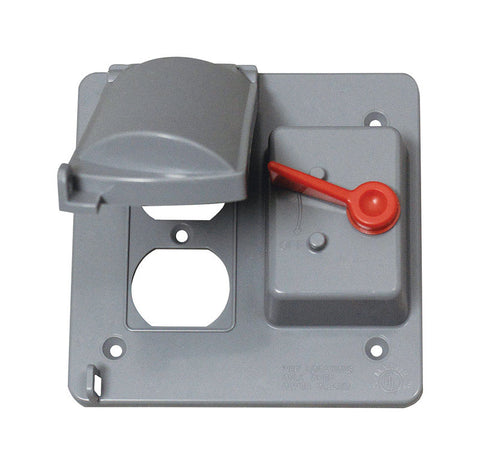 Sigma Engineered Solutions Square Plastic 2 gang 4.84 in. H X 4.84 in. W Combo Box Cover