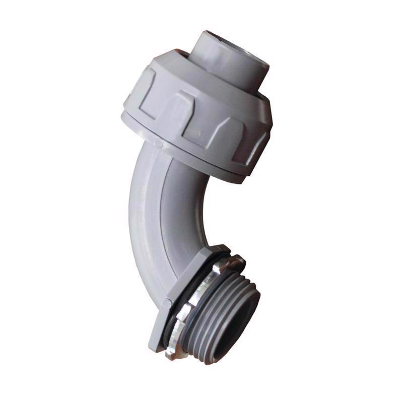 Sigma Engineered Solutions ProConnex Conector de plástico de 1/2 pulg. a 90 grados para estanqueidad a líquidos, 1 paquete