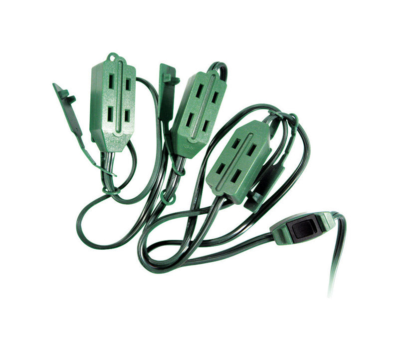 Projex Christmas Tree Indoor 15 ft. L Green Extension Cord 18/2 SPT-2