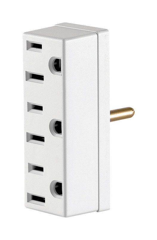 Leviton Grounded 3 outlets Outlet Adapter 1 pk (Pack of 10)