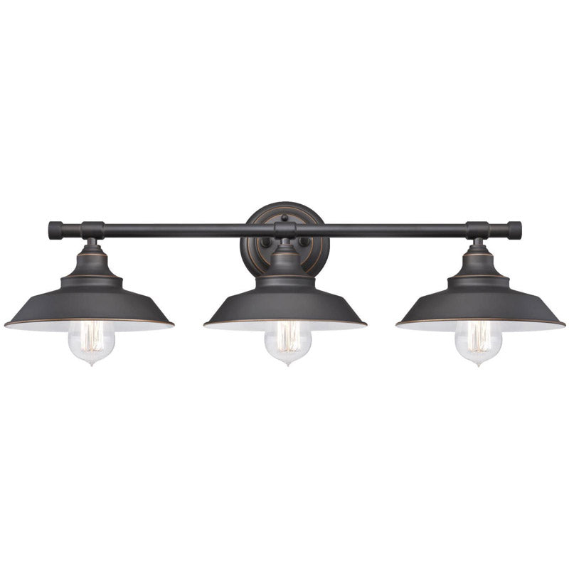 Aplique de pared Westinghouse de 3 luces en bronce aceitado