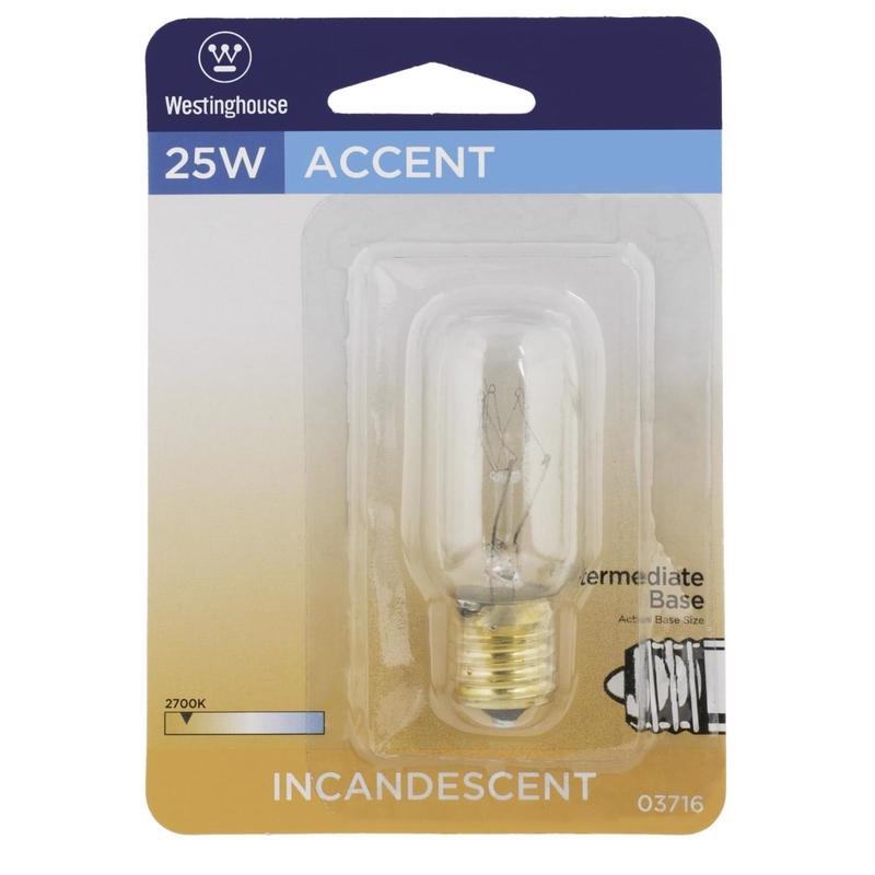 Westinghouse 25 W T8 Tubular Incandescent Bulb E17 (Intermediate) Warm White 1 pk (Pack of 6)