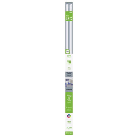 Feit Plug & Play T8 Cool White 47.5 in. Bi-Pin T8 LED Bulb 32 Watt Equivalence 2 pk (Pack of 5)