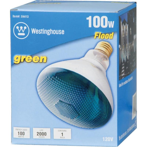Westinghouse 100 W E26 Reflector Incandescent Bulb E26 (Medium) Green 1 pk