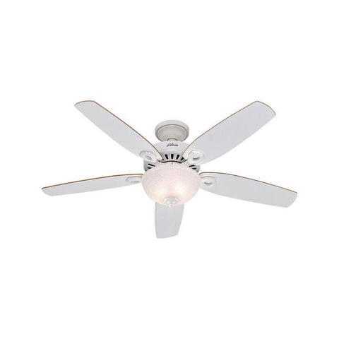 Hunter Builder Deluxe 52 in. Snow White White LED Indoor Ceiling Fan
