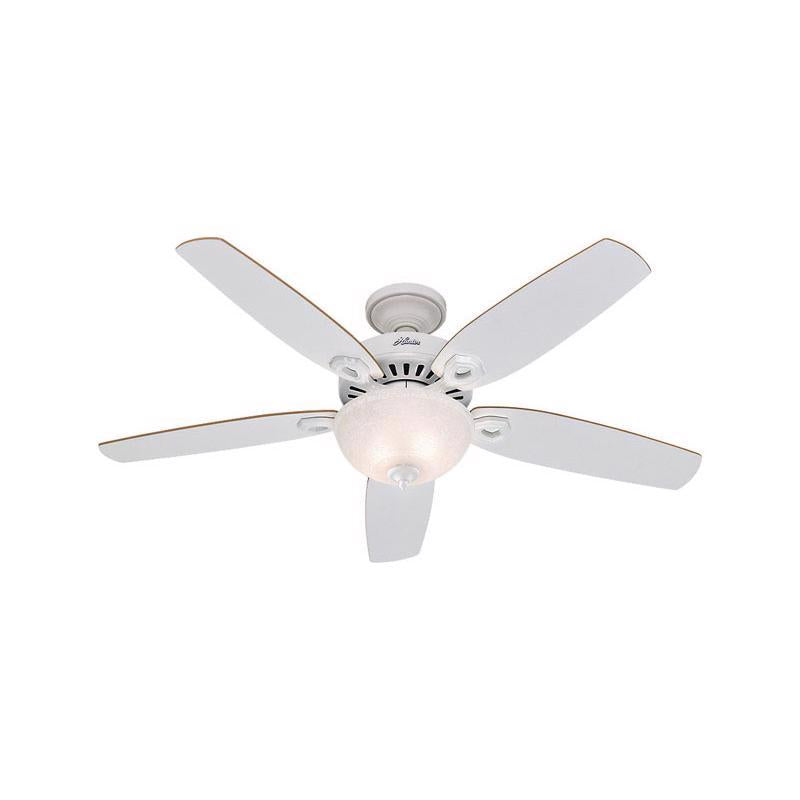 Hunter Builder Deluxe 52 in. Snow White LED Indoor Ceiling Fan