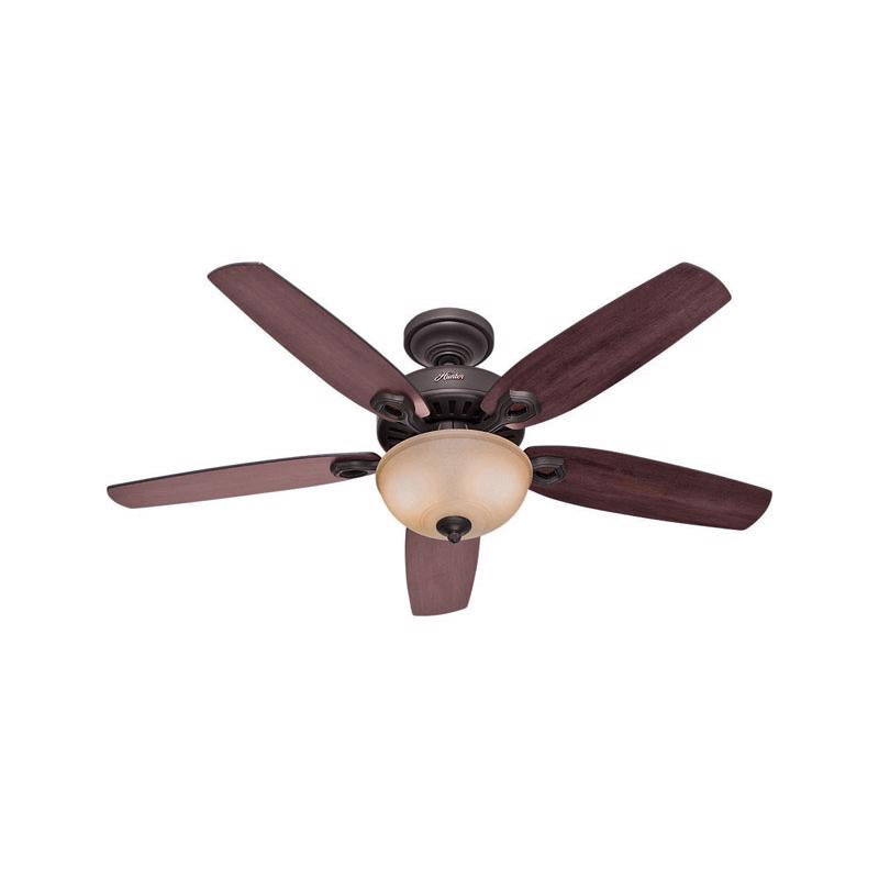 Ventilador de techo LED para interiores Hunter Builder Deluxe de 52 pulg., nuevo, en color marrón bronce