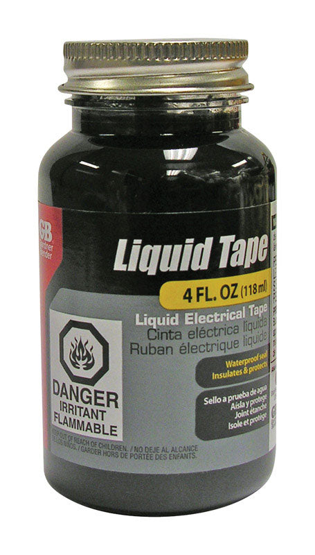 Cinta líquida Gardner Bender de 2,0 pulg. de ancho, goma negra, cinta eléctrica líquida, 4 oz