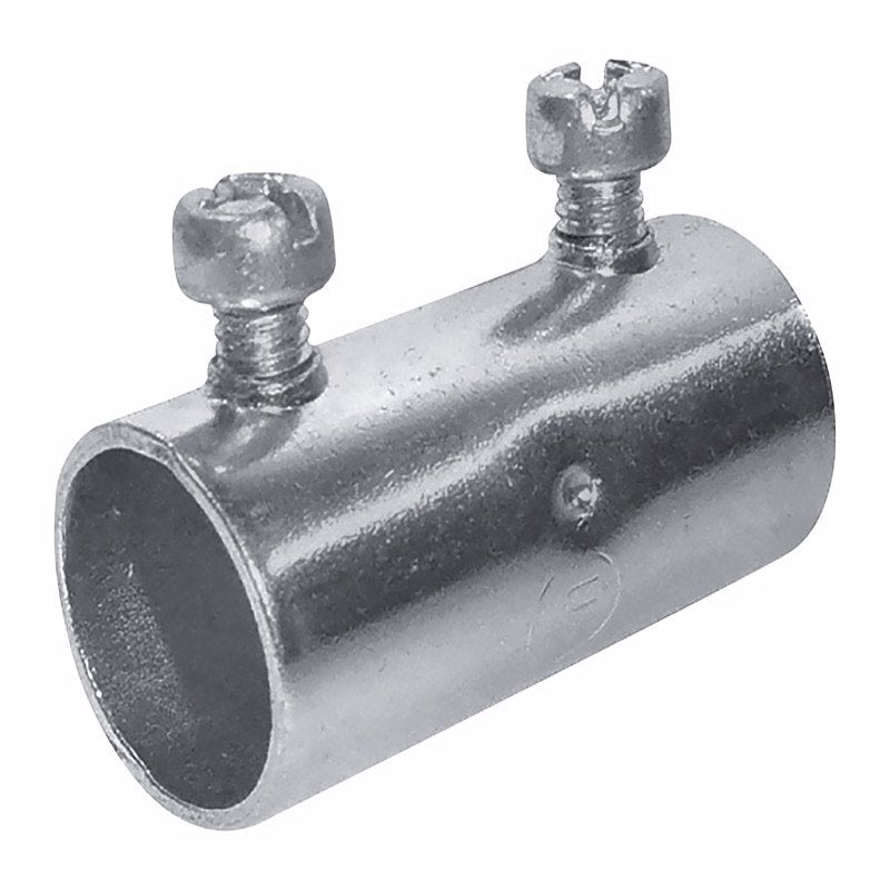 Sigma Engineered Solutions ProConnex 1/2 in. D Zinc-Plated Steel Set Screw Coupling For EMT 1 pk (Pack of 25)