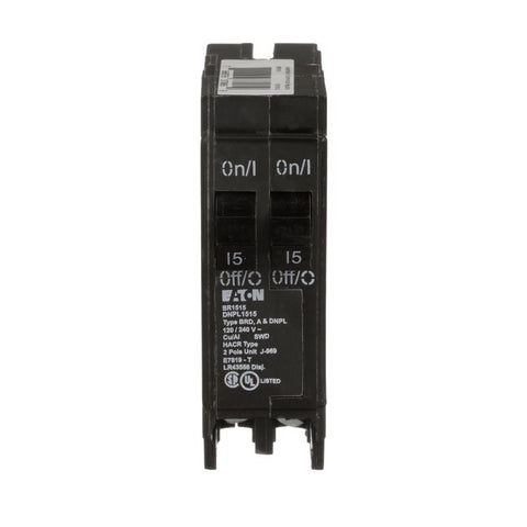 Eaton 15/15 amps Tandem 2-Pole Circuit Breaker