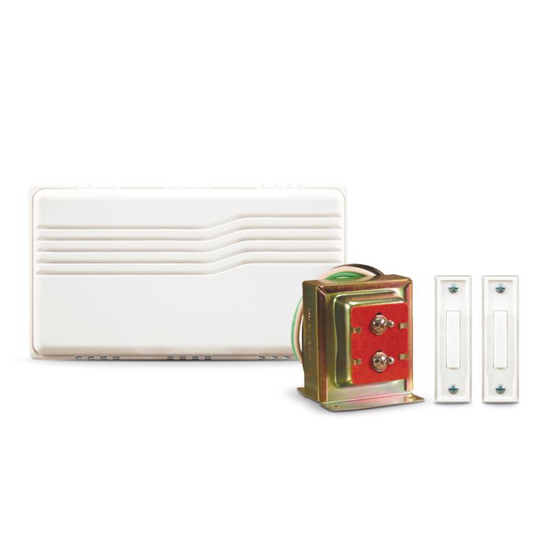 Kit de timbre con cable de plástico blanco Heath Zenith