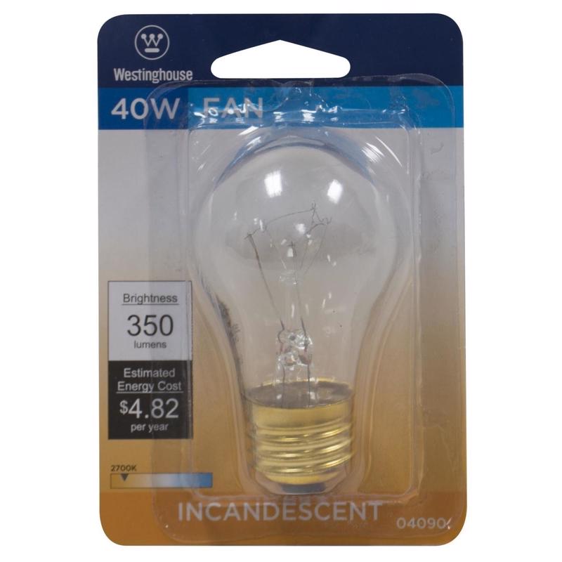 Westinghouse 40 W A15 A-Line Incandescent Fan Light Bulb E26 (Medium) White 1 pk (Pack of 6)