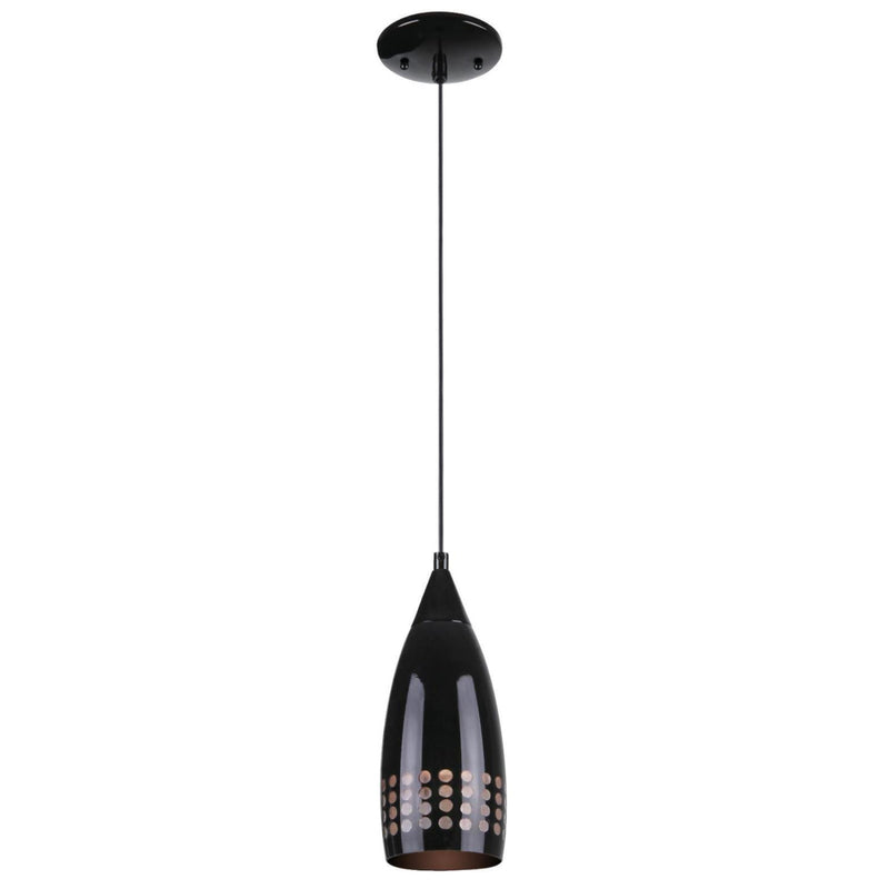 Lámpara colgante Westinghouse Percy negra de 1 luz