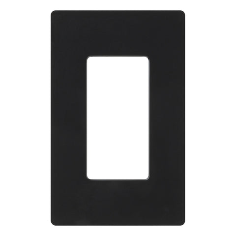 Lutron Claro Black 1 gang Plastic Decorator Wall Plate 1 pk (Pack of 12)