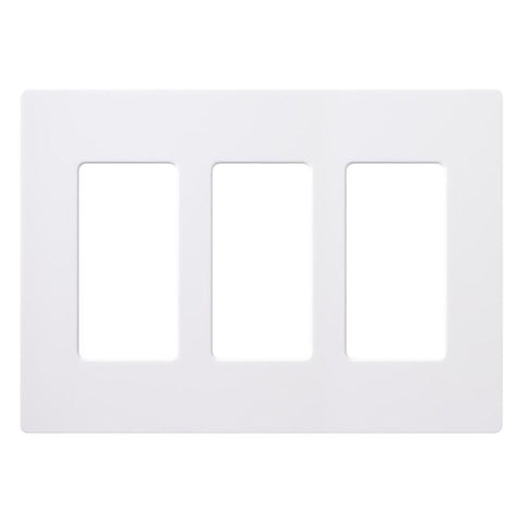 Lutron Claro White 3 gang Plastic Decorator Wall Plate 1 pk