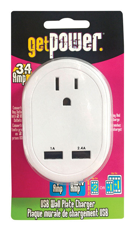GetPower USB Wall Charger 1 pk (Pack of 6)
