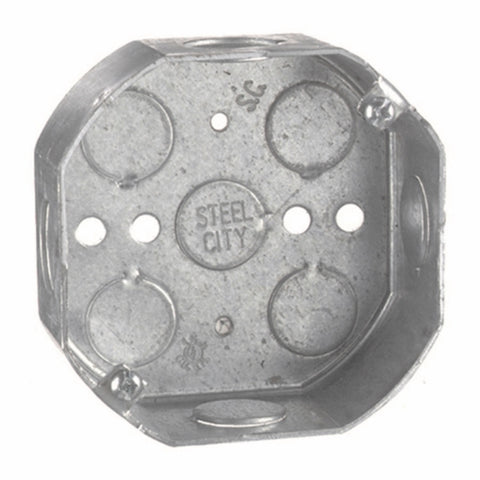 Steel City 15.8 cu in Octagon Galvanized Steel Ceiling Box Silver