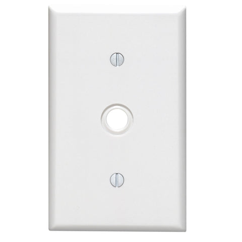 Leviton White 1 gang Plastic Cable/Telco Wall Plate 1 pk