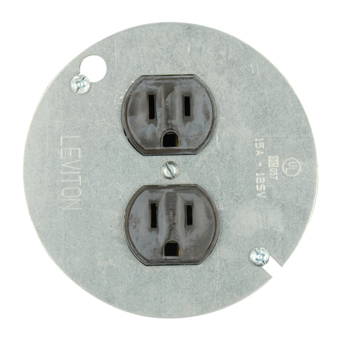 Tomacorriente dúplex Leviton de 15 A y 125 V, color marrón, 5-15R, 1 ud.