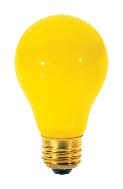 Satco 60 W A19 A-Line Incandescent Bulb E26 (Medium) Yellow 2 pk (Pack of 12)