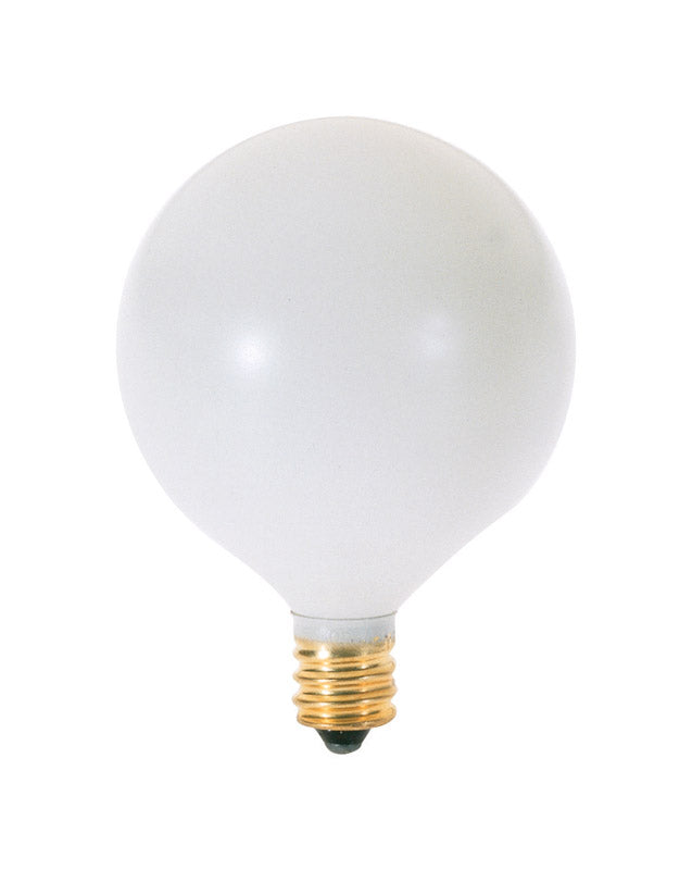 Satco 25 W G16.5 Decorative Incandescent Bulb E12 (Candelabra) Soft White 2 pk (Pack of 10)