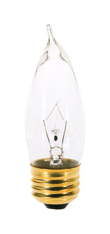 Satco 25 W CA10 Decorative Incandescent Bulb E26 (Medium) Soft White 2 pk (Pack of 10)