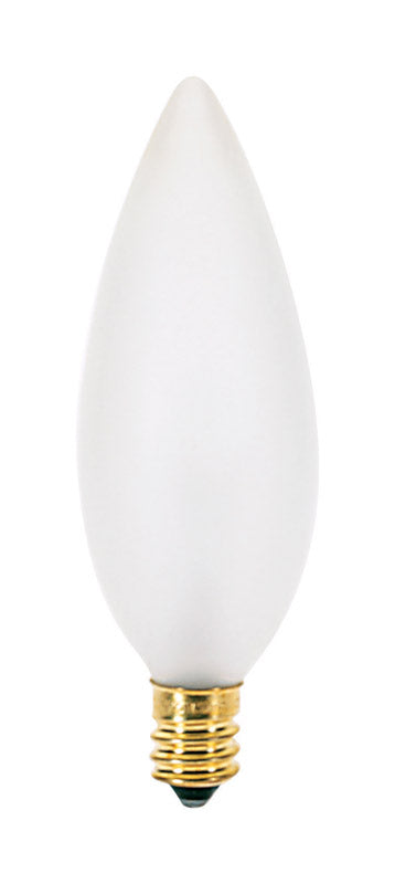 Satco 25 W BA9.5 Decorative Incandescent Bulb E12 (Candelabra) Soft White 2 pk (Pack of 10)