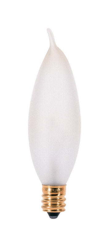 Satco 25 W CA9 Chandelier Incandescent Bulb E12 (Candelabra) Soft White 2 pk (Pack of 10)