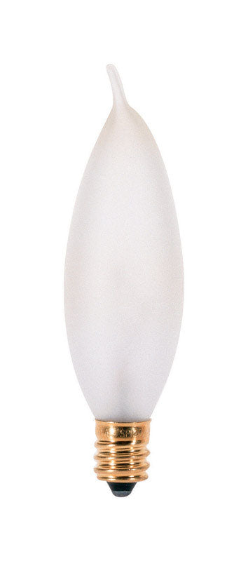 Satco 15 W CA9 Chandelier Incandescent Bulb E12 (Candelabra) Soft White 2 pk (Pack of 10)